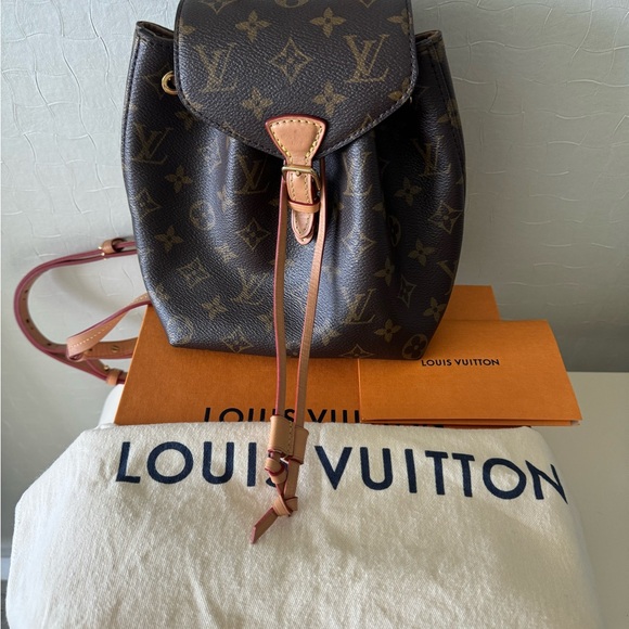 Montsouris NM Backpack Monogram Canvas with Leather BB - Picture 8 of 8